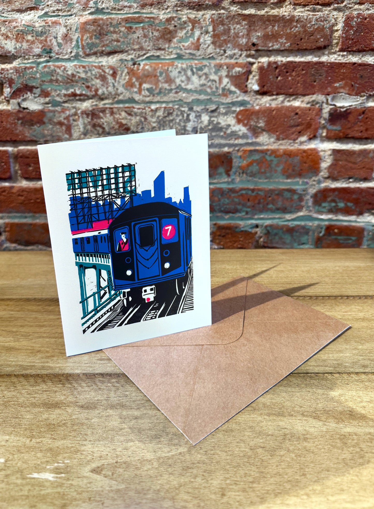 7 Train Greeting card
