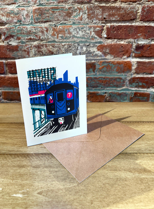 7 Train Greeting card