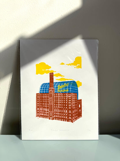 10x8 Domino Sugar Original Block Print