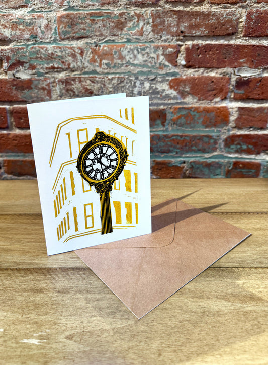 Flatiron Clock Greeting card