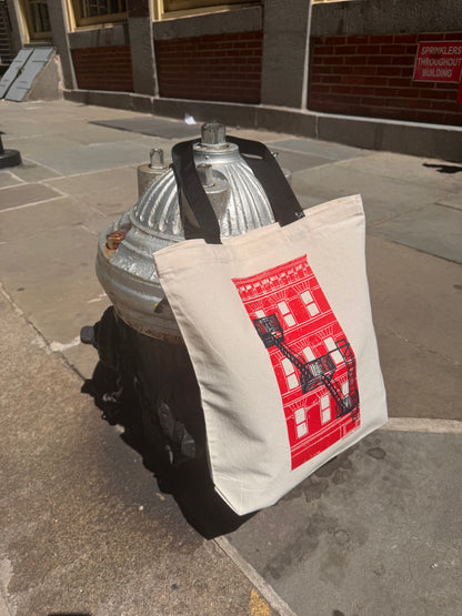 Brownstone Escape Stairs Tote Bag