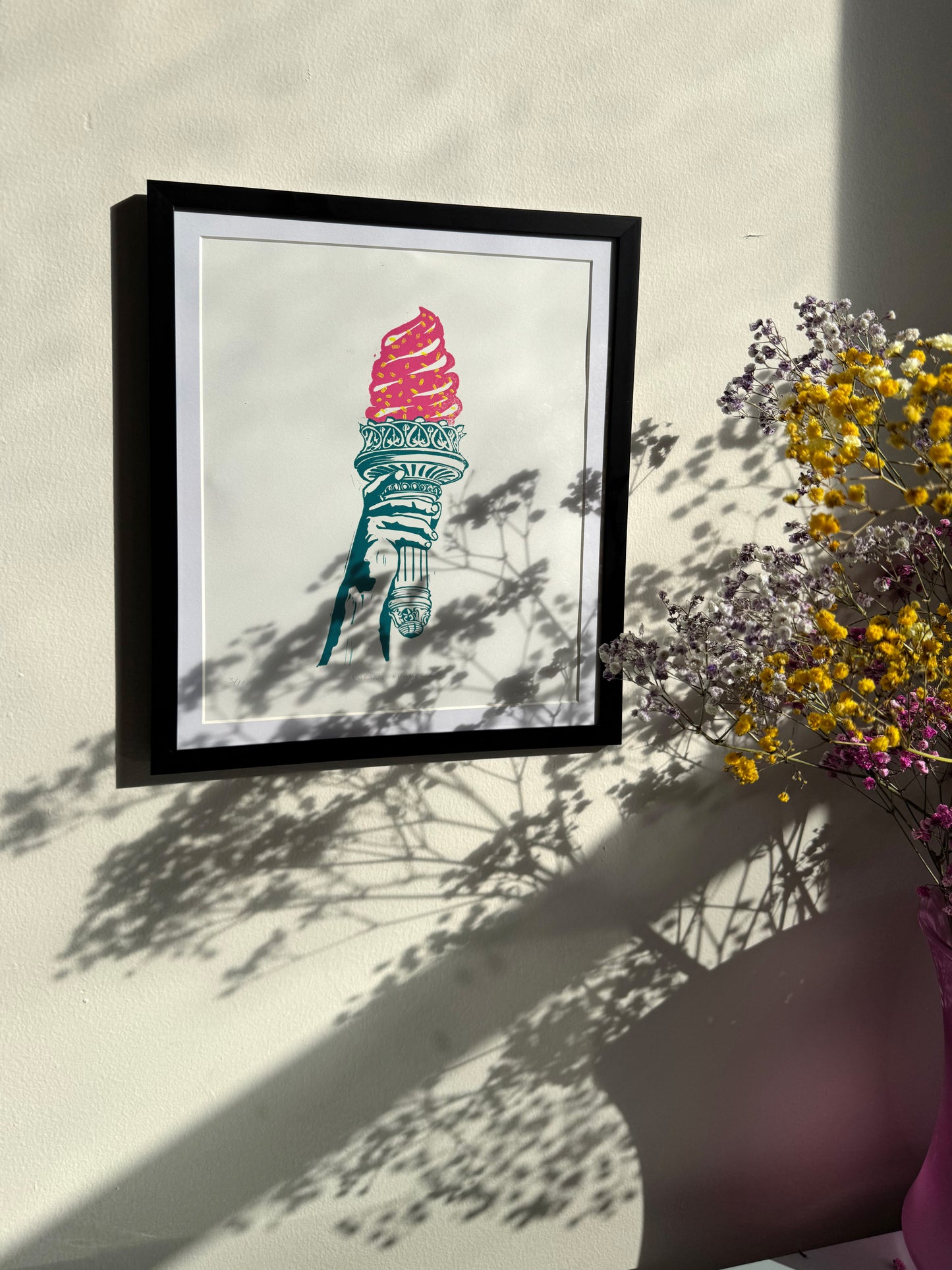 10x8 Liberty Ice Cream Original Block Print