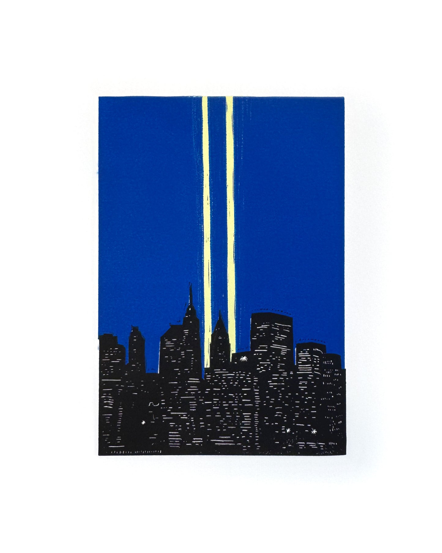 10x8 in The Sky Lines Original Block Print