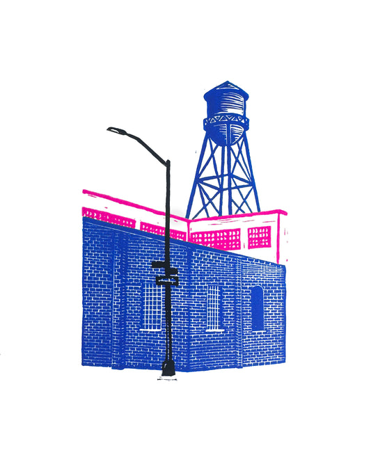 Water Tower Art print